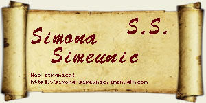 Simona Simeunić vizit kartica